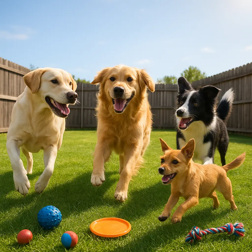 Sicheres Outdoor-Spielen mit Hunden